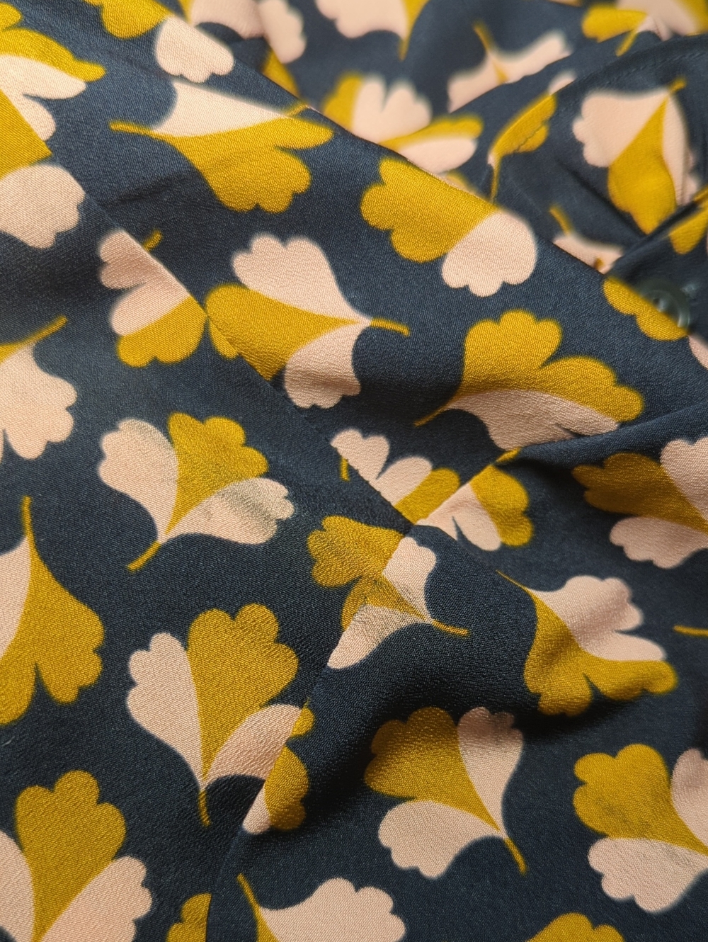 Boden Navy Oak Leaf Clover Long Sleeve Shirt Dress - Picture 12 of 12